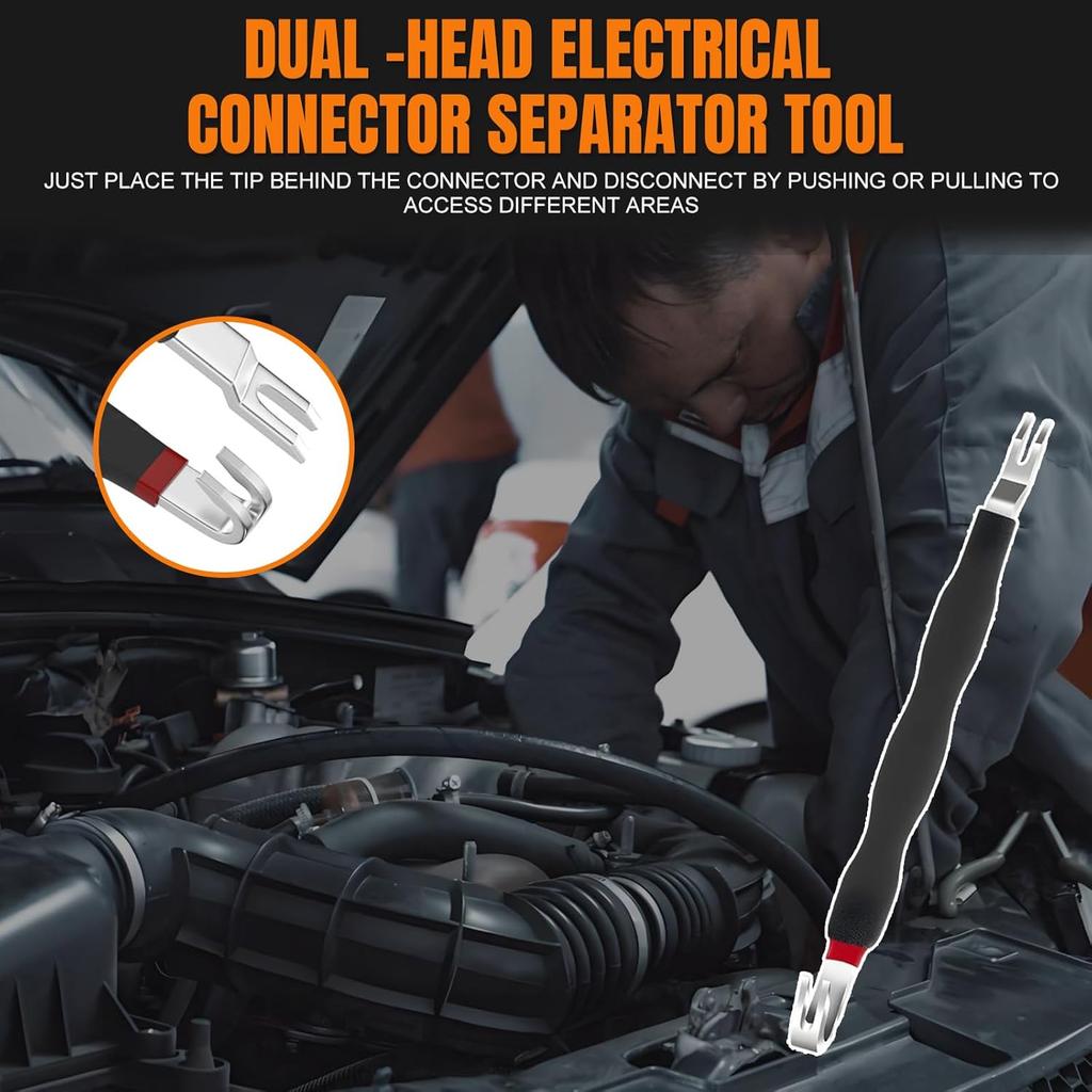 Electrical Disconnect Pliers, Electrical Connector Separator Tool, 8 Inch Automotive Electrical Disconnect Pliers For Cars, Locking Push Tab Plugs