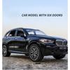 1/32 BMW X5 SUV Alloy Car Model Toy Scale Simulation Off Road Vehicle with Sound Light Pull Back Ornaments Collectibles for Children