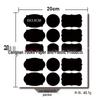 Waterproof Black Matte Erasable Glass Bottle Labels - Self-Adhesive Blackboard Stickers