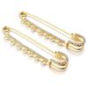 2pcs/lot With Loops Brooch Pins Alloy Brooch Making Accessories Rhinestone Brooch Base  For Women