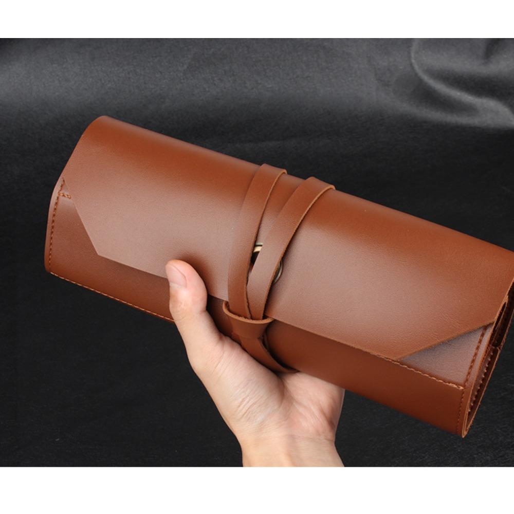 Multi Functional Tool Roll Bag, Leather, Portable, Repair Carpenter, Electrician Bag, Screws, Wrench, Storage, Hardware Tool Kit