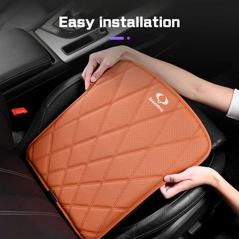 For Ssangyong Kyron Rexton Musso Grand Korando 2021 Actyon Sport Leather Car Seat Cover Anti-Slip Seat Cushion Chair Pad Accesso