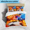 1PC Football Player In Flames 3pcs Bedding,Including 1pc Duvet Cover And 2pcs Pillowcases Perfect for Christmas,Ideal for Bedroom, Dormitory
