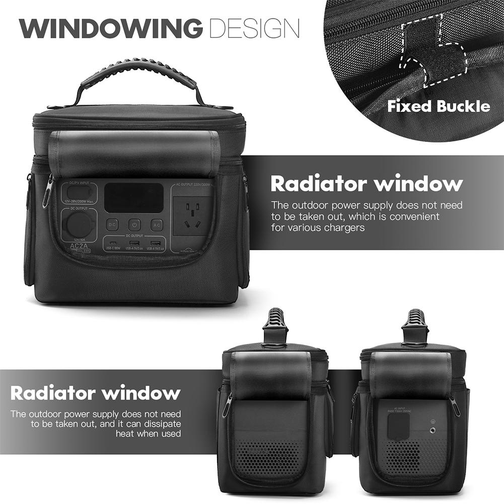 Bag For BLUETTI Portable Power Station AC2A Carrying Bag Carrying Case Anti-drop Travel Storage Bag with Shoulder Strap & Handle