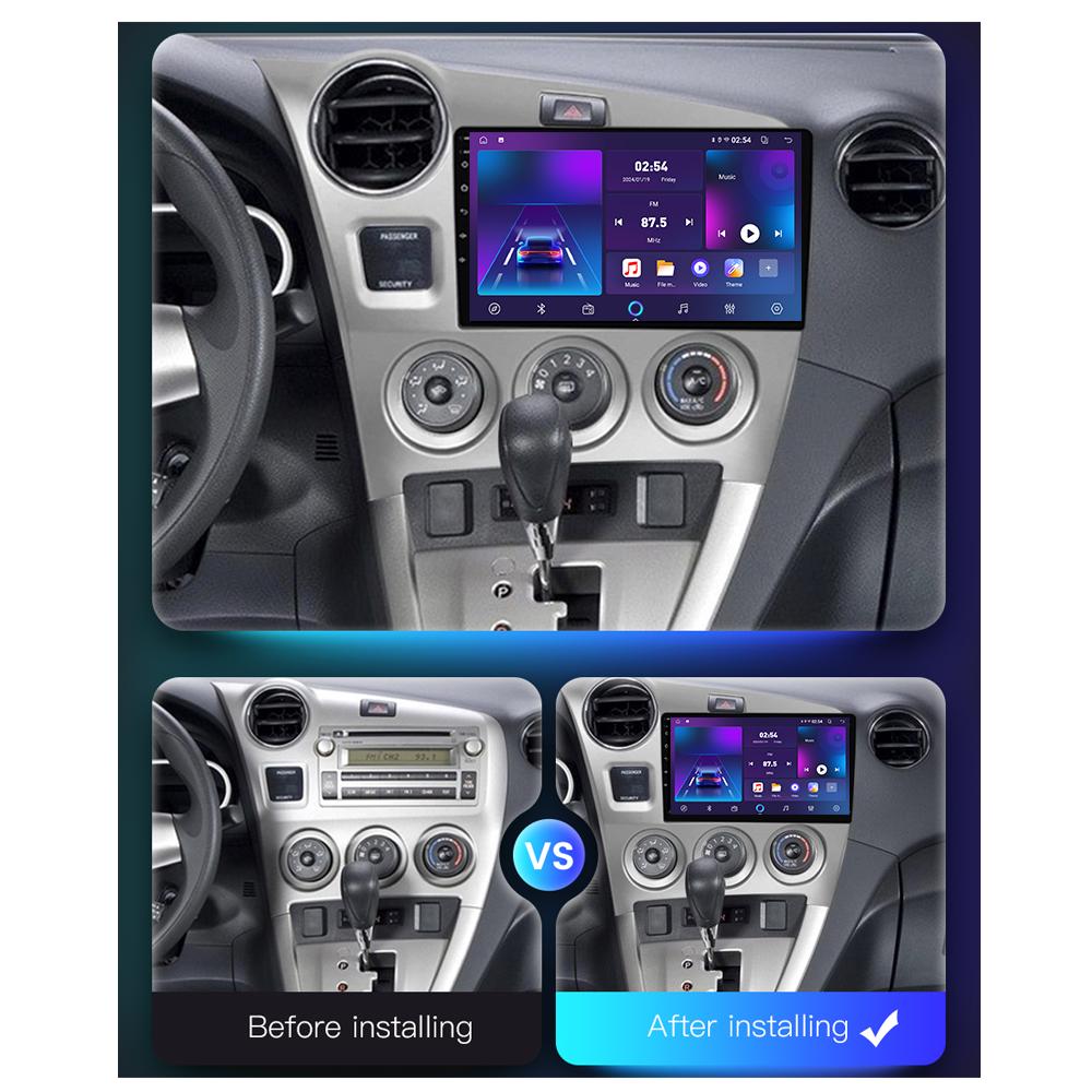 Автомобильная магнитола Android Car-Play для Toyota Matrix 2 E140 2008 - 2014, Мультимедийный плеер, Головное устройство, Стерео, GPS-навигация, BT, WIFI, 2+64 ГБ