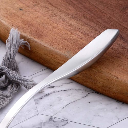 EDAR All-Stainless Steel Turner/Spatula, 18-8 Stainless Steel, 24cm Long, 5.7cm Wide, Silver, Easy To Use, Comfortable To the Touch