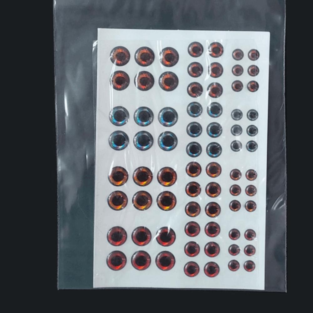 1 Sheets Mixed Color 3D Holographic Fish Eyes 3D Holographic Fly Tying Materials Tackle Repair