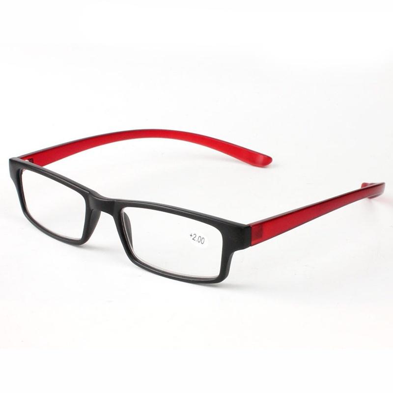 Очки для чтения с пластиковой оправой черного и красного цветов Очки для пресбиопии