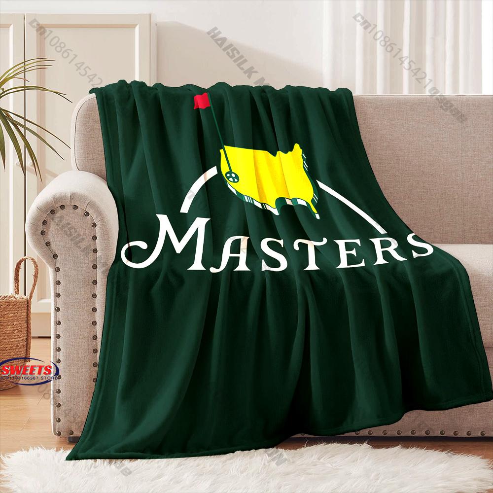 Large Size Lightweight P-Prem1um Golf M-Masters Logo Print Blanket Super Soft Cozy Home Bed Sofa Office Shawl Blanket Great Gift