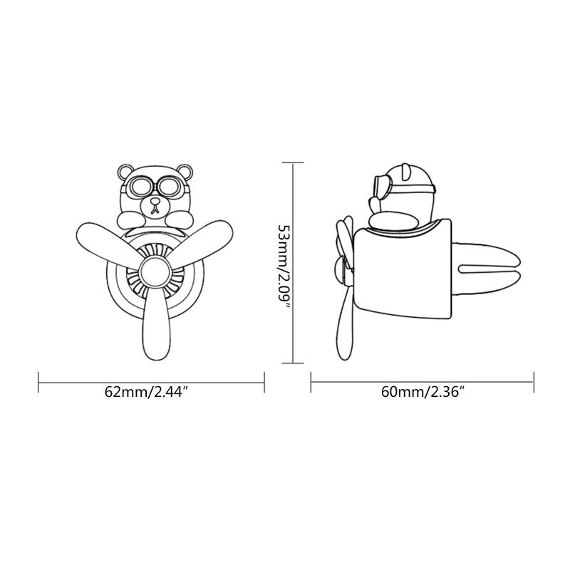 Styling Auto Aromatherapy Cute Bear Perfume Diffuser Air Vent Lovely Car Accessories Souvenir Present