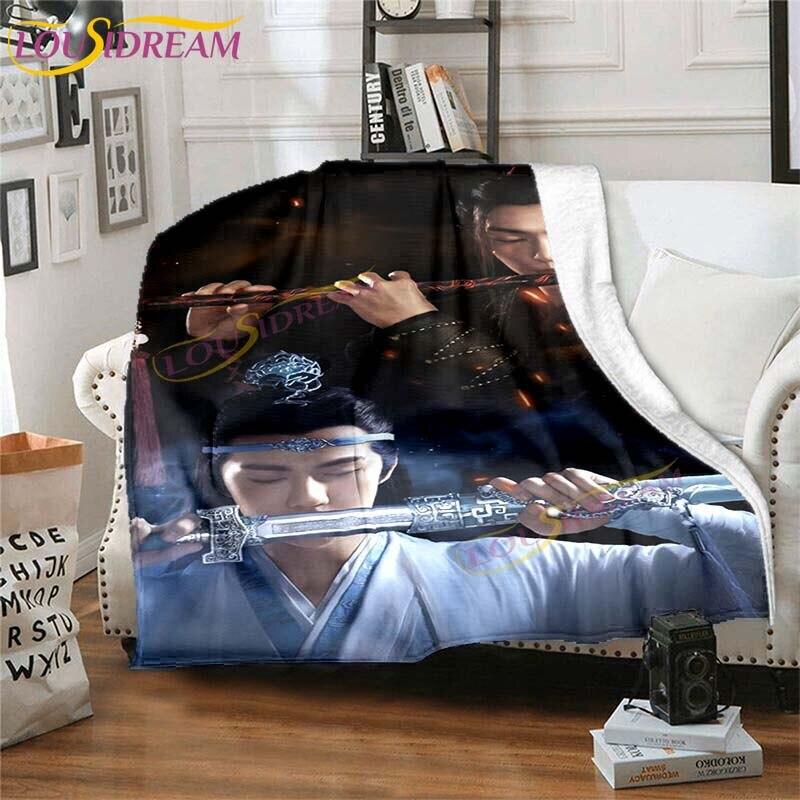 Official Grandmaster of Demonic Blanket The Untamed Blanket Flannel Blanket for Bedroom Sofa Chair Throw Blanket Travel Blankets