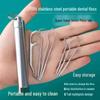 Portable Ultra-Fine Stainless Steel Toothpick Floss Sticks with Metal Box - Family Pack