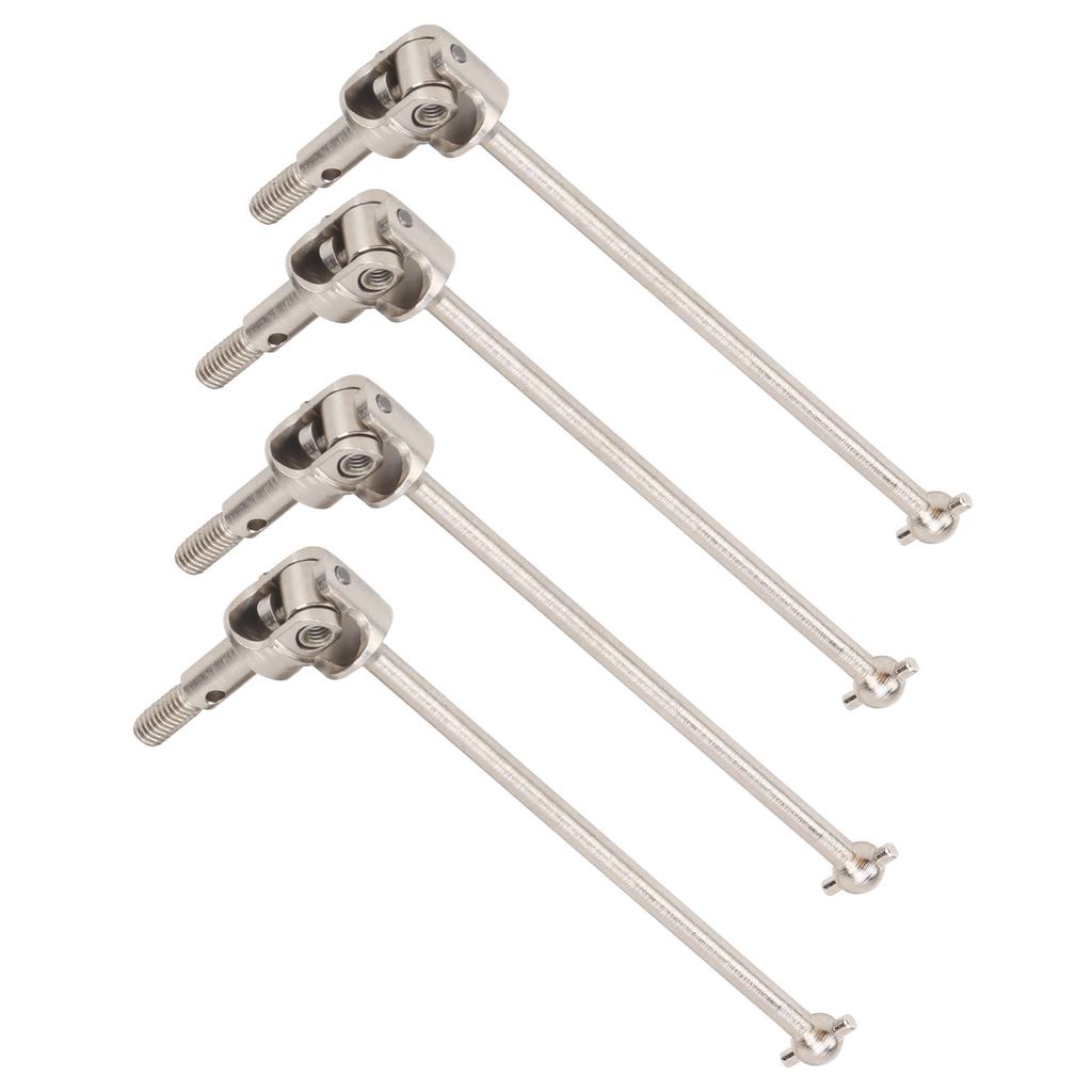 4 шт. Универсальный приводной вал Стальной маятниковый вал Аксессуар для радиоуправляемой машины Подходит для HSP 94111 110 Радиоуправляемая машинаСеребристый