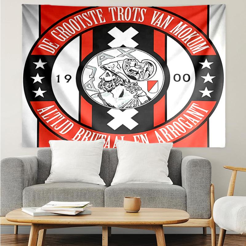 AFC Ajax Tapestry for Bedroom Aesthetic Classroom Tapestries Wall Hanging for Living Room Dorm Office,Ideal Creative Gift