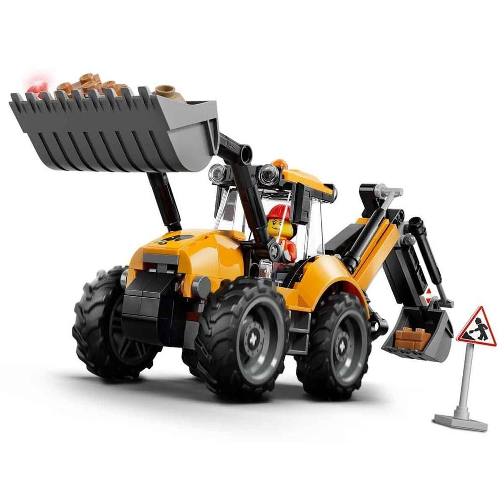 Игрушка LEGO City Экскаватор-погрузчик 60480 Желтый для мальчиков и девочек