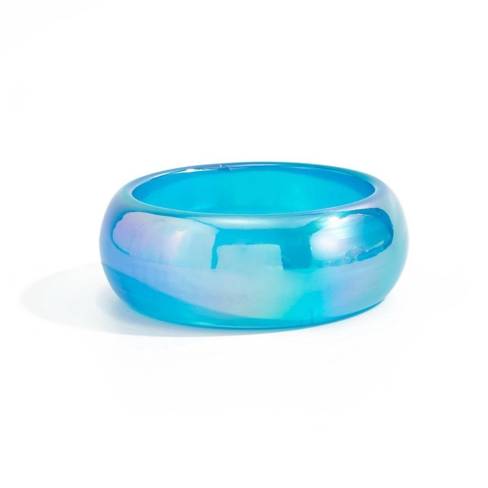 Transparent Laser Bracelets Irregular Geometric Chunky Bangles Colorful Resin Bangles  Boho Style