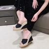 Women Shoes Summer  Slippers Fashion Retro Wedge Platform Beach Shoes Female Peep High Heels Sandalias Mules