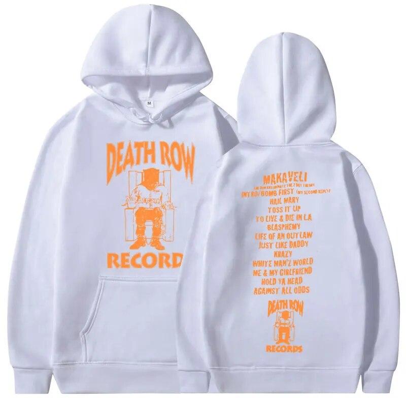 Death Row Records Hoodie Unisex_s Women_s High Quality Weeknd Hooded Hoodie Polar Fleece Y2k Sweatshirts Unisex Women Pullover