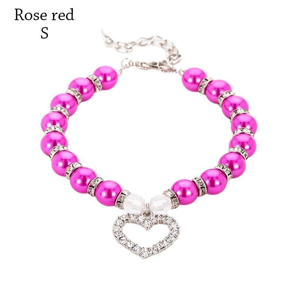 Регулируемое ожерелье из искусственного жемчуга для собак, ошейник для собак, ювелирные изделия, цепочка на шею для собак и кошек, роскошные аксессуары с бриллиантовой подвеской