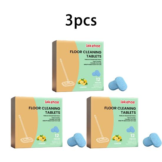 Jakehoe floor cleaning tablets decontaminate and protect the floor, fresh and fragrant, suitable for many materials 12pcs