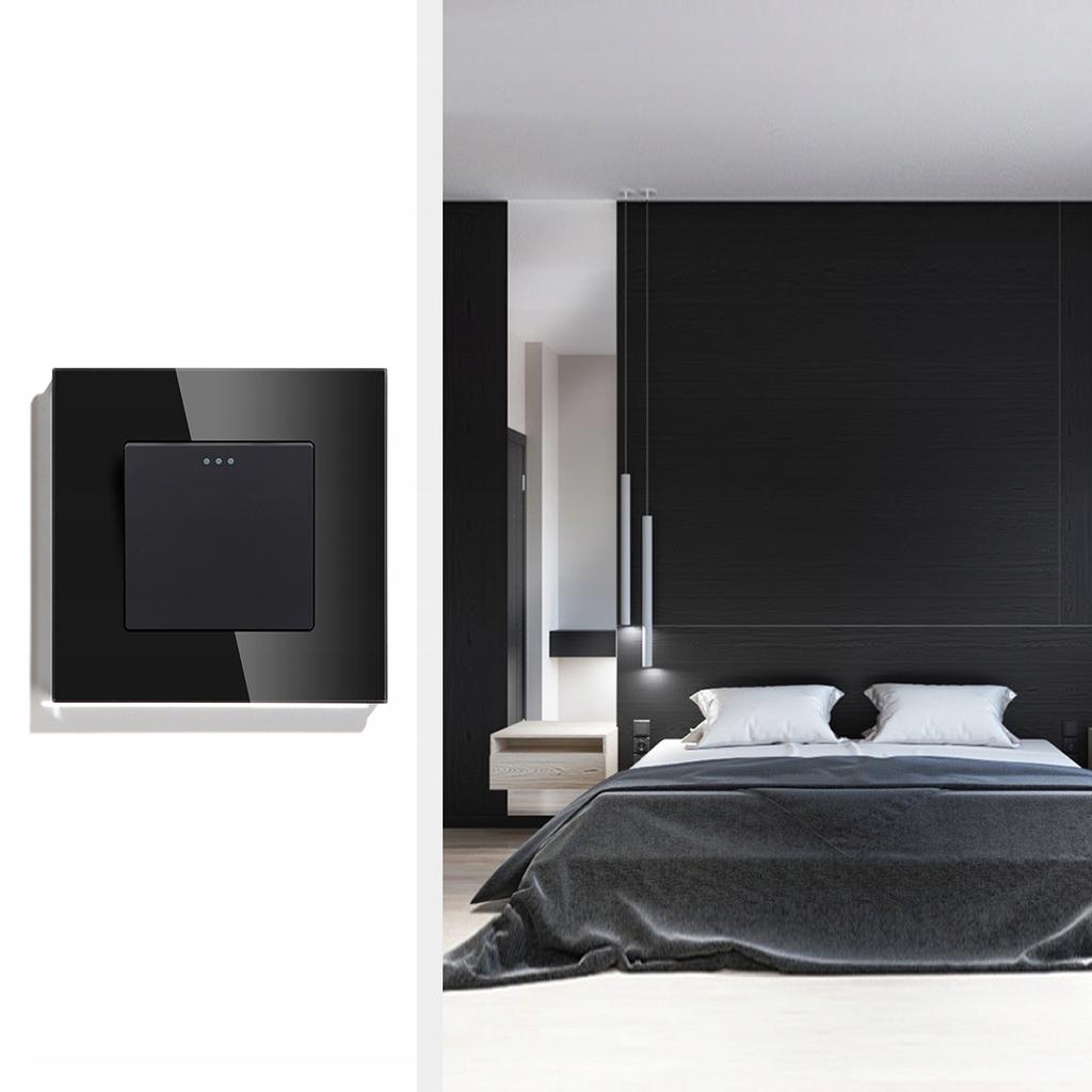 Light switch 1P mechanical insert black RTX SH