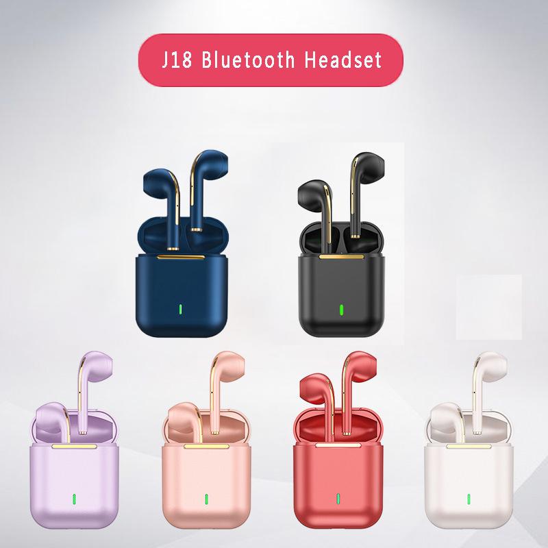 J18 TWS Wireless Earbuds 5.3 Bluetooth Headphones Long Playtime Noise Cancelling Voice Call for Gaming Business Sports