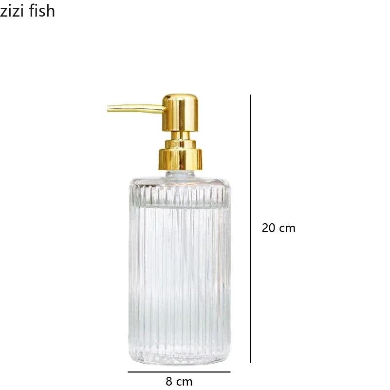 Стеклянная бутылочка для лосьона-антисептика для рук Металлическая керамическая подставка Коричневый Желтый Нажимной тип Бутылочка для шампуня Диспенсер для мыла в ванной Комнатная декорация