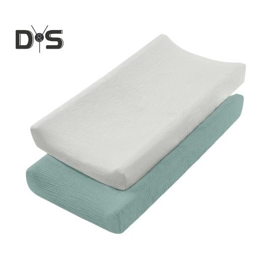 2 Pcs Baby Diaper Changing Pad Cover Soft Cotton Hygienic Protection Machine Washable Inflant Diaper Changing Table Cover