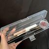 3 pcs Dustproof Lid Cosmetics Storage Box Portable Clear Storage Case Makeup Brush Organizer  Travel