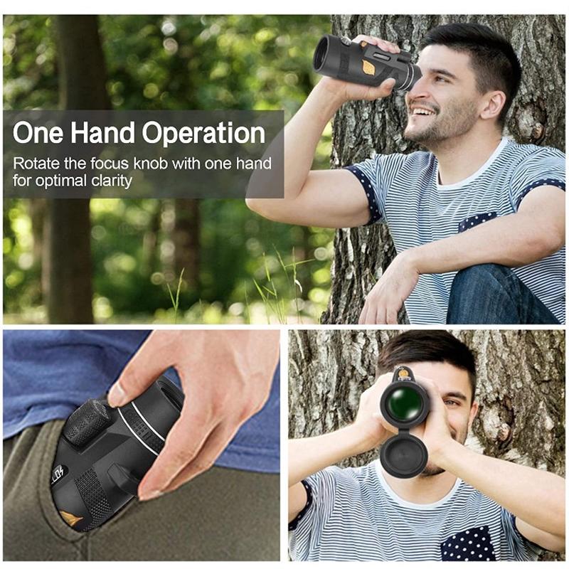 Портативный монокулярный телескоп ночного видения на большие расстояния 1200 м/8000 м для прогулок на открытом воздухе