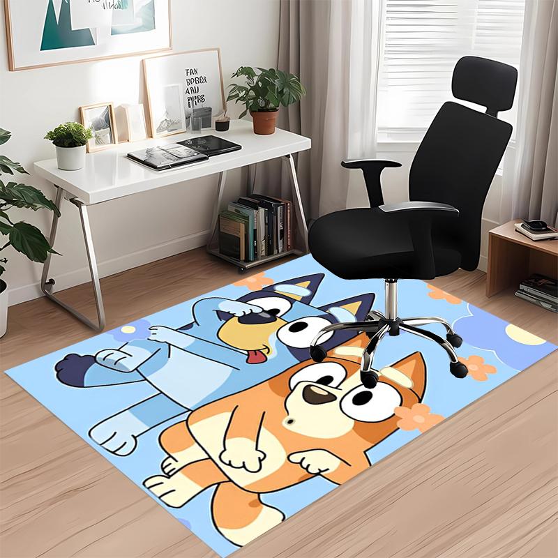 Bluey Printed Carpetrugfor Office Chair Living Room Bedroom Kitchen Room Decor Gifts