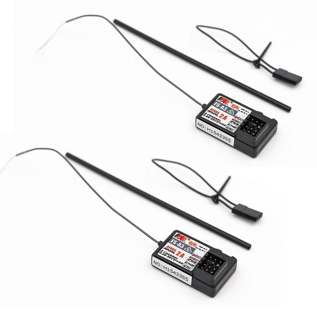 2Pcs Flysky FS A3 AFHDS2A 2.4G 3CH Receiver for GT2E GT2G Transmitter