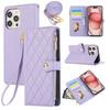 Lanyard Flip Leather Phone Case for IPhone 16 15 Pro Max 14 Plus 13 Mini 12 11 X XS XR SE 2022 8 7 6 Zipper Wallet Card Cover