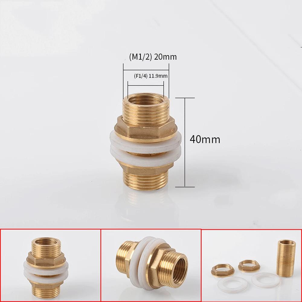 1/8" 1/4" 3/8" 1/2" 3/4" BSPP Наружная полная резьба Бочонок-ниппель Переборочный латунный соединитель Фитинг для бака