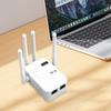 1200Mbps WiFi Signal Booster 4 External Antennas 5GHz & 2.4GHz Dual-Band Internet Extender for Home Office
