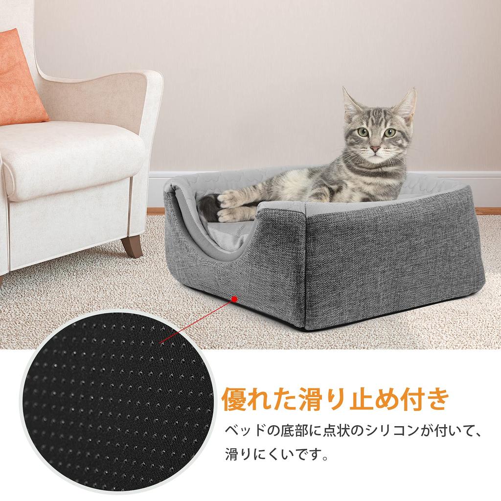 Лежанка для кошек Wodondog Лежанка для питомцев Летний домик для кошек Купол Подушка Складная Совместимая с греющими ковриками Пушистая подушка-мат в комплекте Тип Стираемая Защита от холода