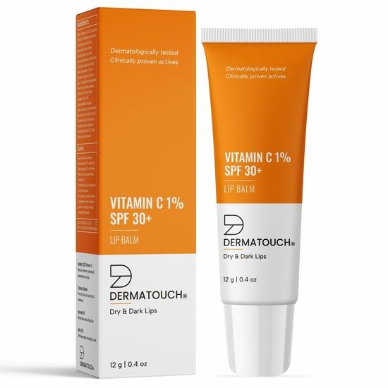 DERMATOUCH Витамин C 1% Бальзам для губ | Осветляющий бальзам для губ | SPF 30+ | 12 г