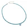 Slim Gemstone Blue Apatite Necklace
