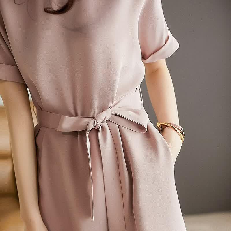 Basic House Women's 2026 Luxury Silk Dress