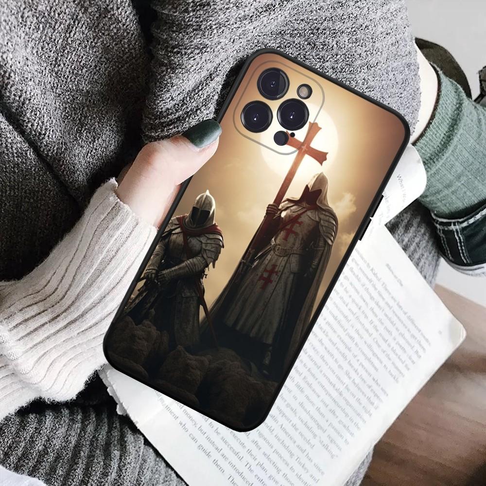 Роскошный Чехол Для Телефона Рыцарей Тамплиеров Для IPhone 16 15 8 7 6 6S Plus X SE XR XS 14 11 12 13 Mini Pro Max Мобильный Чехол
