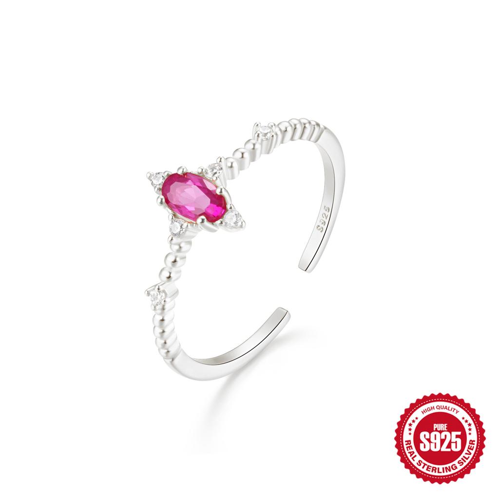 S925 Sterling Silver Ring Women'S Light Luxury Niche Design Sense Geometric Twist Zircon Ring Fashion Open Index Finger Ring