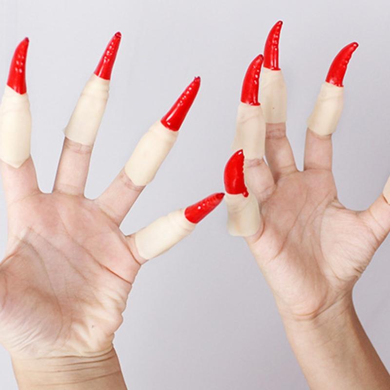 Ногти "Пальцы ведьмы" Хэллоуин Костюм Реквизит Накладной нос ведьмы для вечеринки Клуба