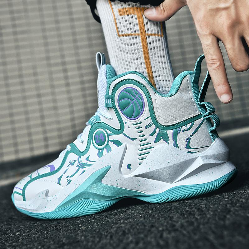 Баскетбольная обувь, мужские кроссовки, мужская баскетбольная обувь, женская обувь высокого качества с высоким берцем, Нескользящая спортивная обувь на открытом воздухе, кроссовки