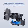 SEAMETAL 2 In 1 Motorcycle Stroller Cup Holder Phone Holder 360° Rotation Adjustable Universal for Bike Wheelchair Bicycle Rack