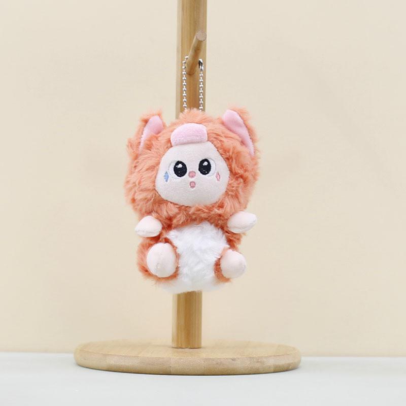 Charming Plush Animal Figure Keychain With Soft Fabric And Vibrant Colors