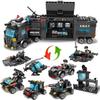 750 шт. 8 в 1, спецназ, городская полиция, грузовики, строительные блоки, полицейский робот, модель вертолета, кирпичи, игрушки для детей, подарки
