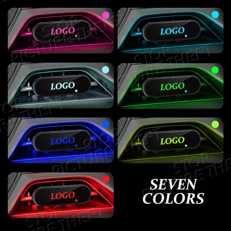 AABJB1 For Kia GT LINE Logo Ceed Kona K5 Sportage Stinger K3 K2 Emblem Car Air Outlet Aromatherapy Atmosphere Light LED Air Freshener