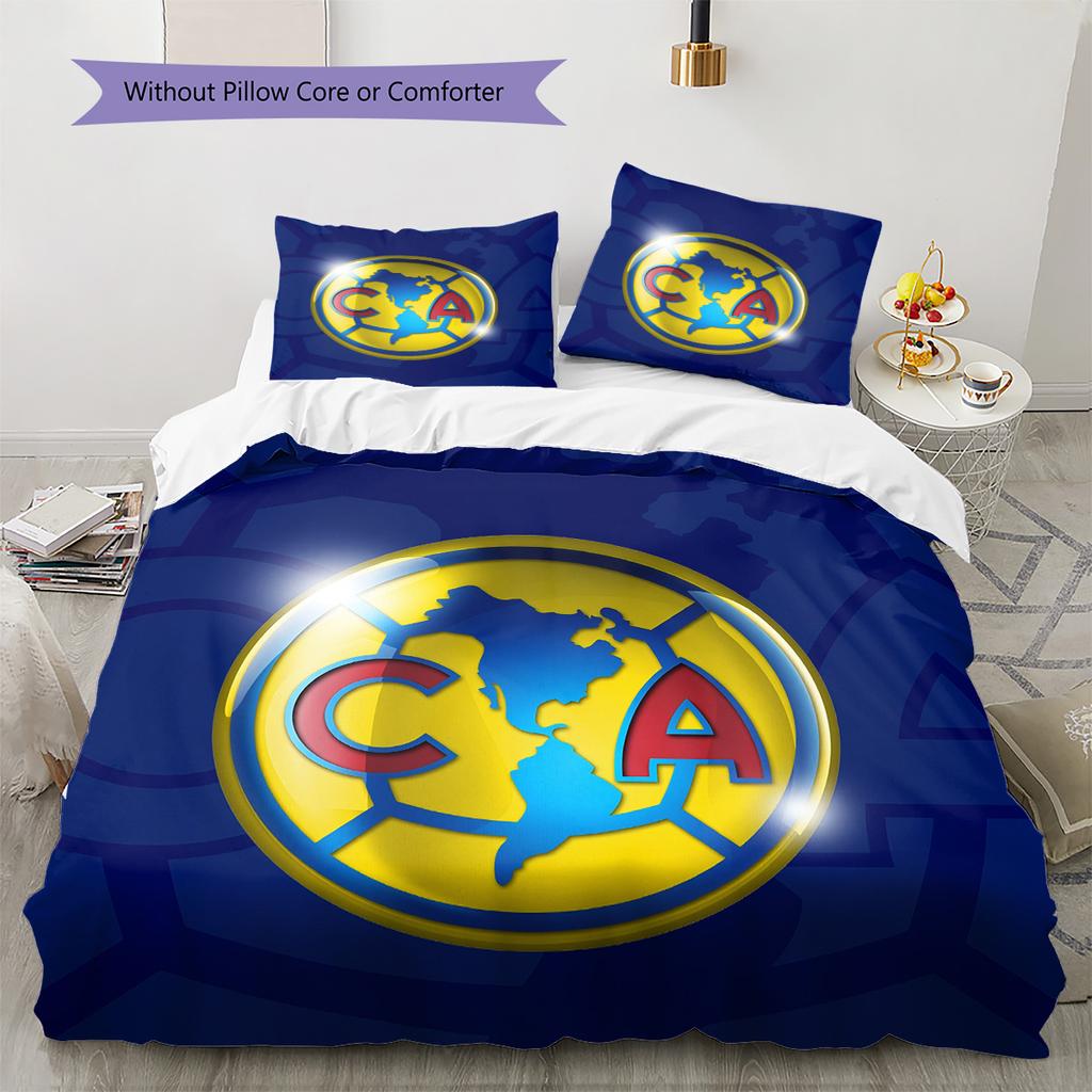 Club América Pattern Bedding Quilt Set Home Decoration Gift (1 * duvet cover + 2 * pillowcase without core)