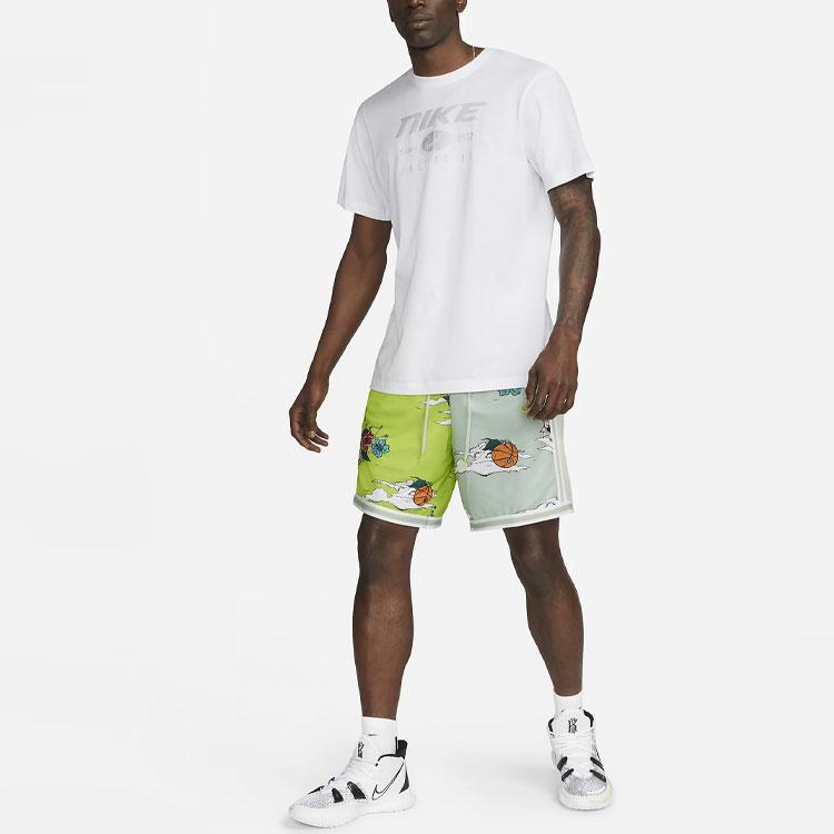 Nike Баскетбольные шорты свободного кроя с цветочным принтом Dri-FIT DNA+, мужские шорты, цвет атомно-зеленый DM8780-321