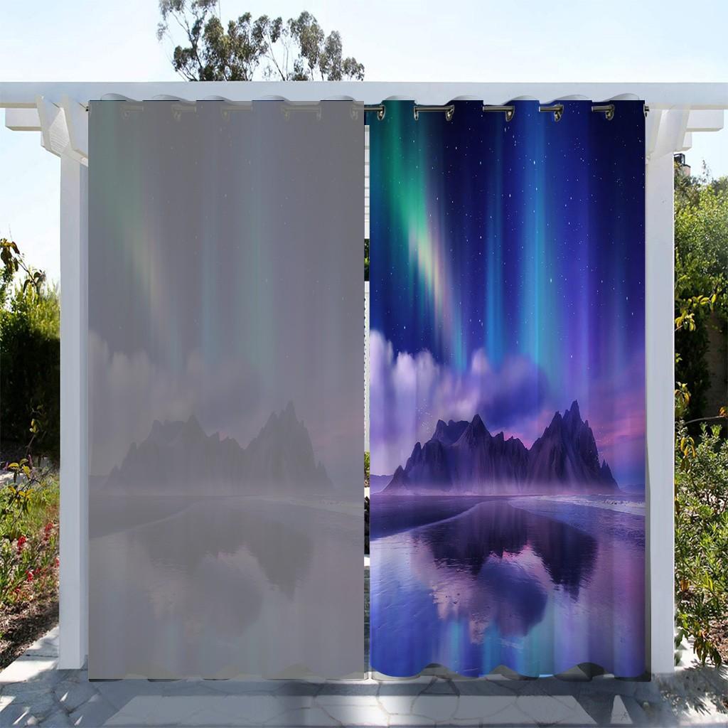 1 шт. Звездное сияние, водонепроницаемая наружная штора, светофильтрующая полиэстеровая садовая драпировка для патио, крыльца, беседки, декора, включающего крючок